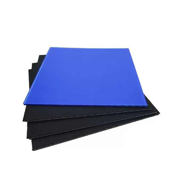 Blue plastic honeycomb pad