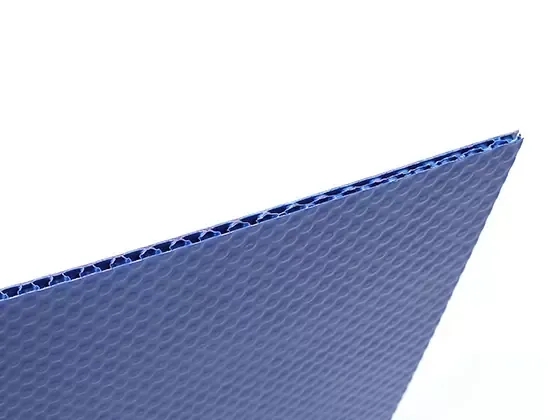 Blue honeycomb panel